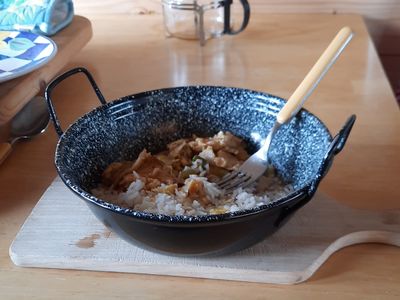 ... eten opwarmen ...